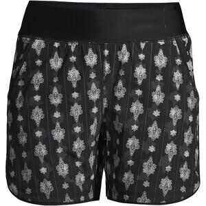 Lands' End SunShade UPF 50 5" Quick Dry Swim Board Shorts with Panty Black SZ 16